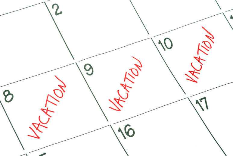 vacation calendar for pto